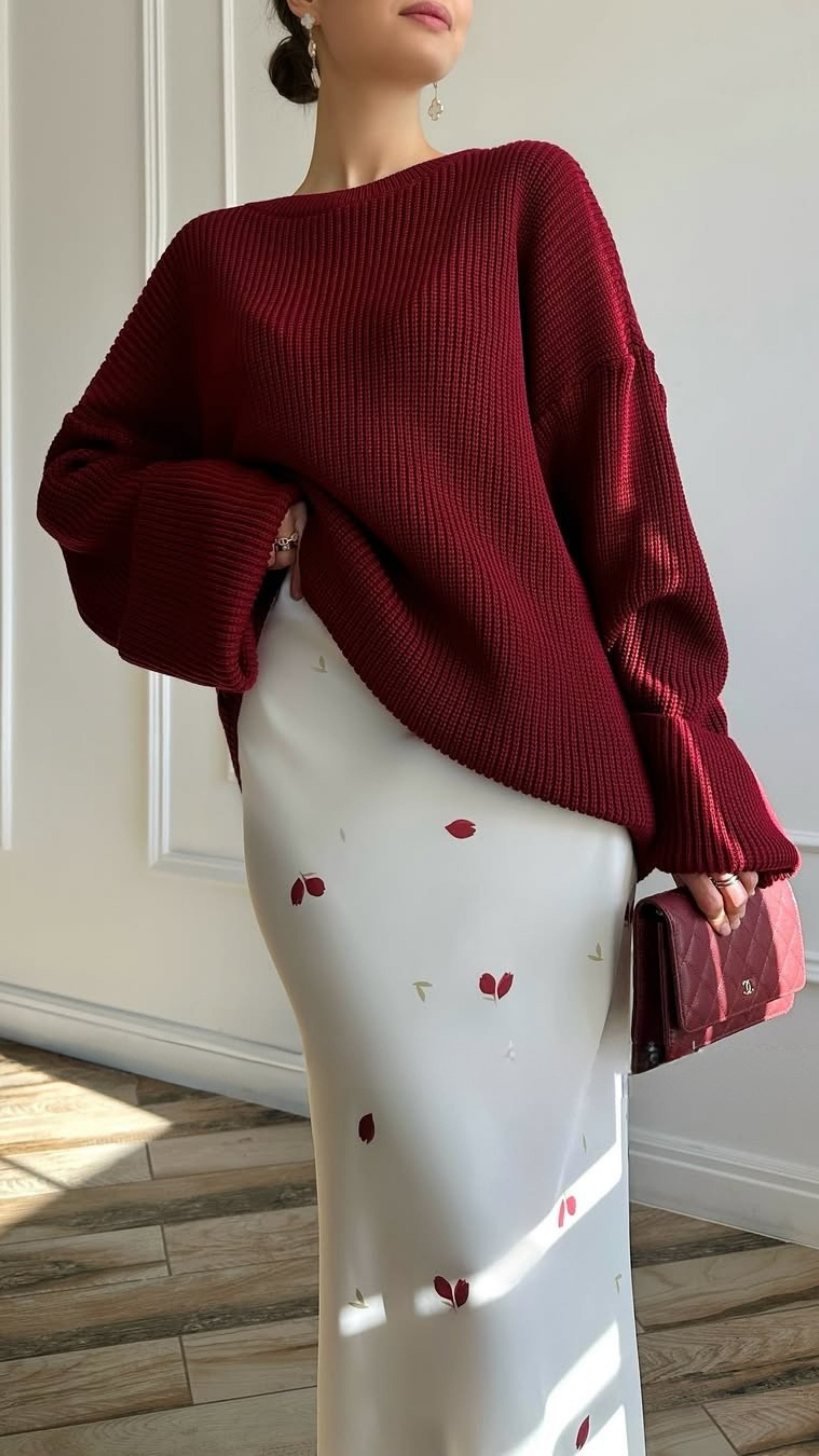 2-teiliges Set in Bordeaux