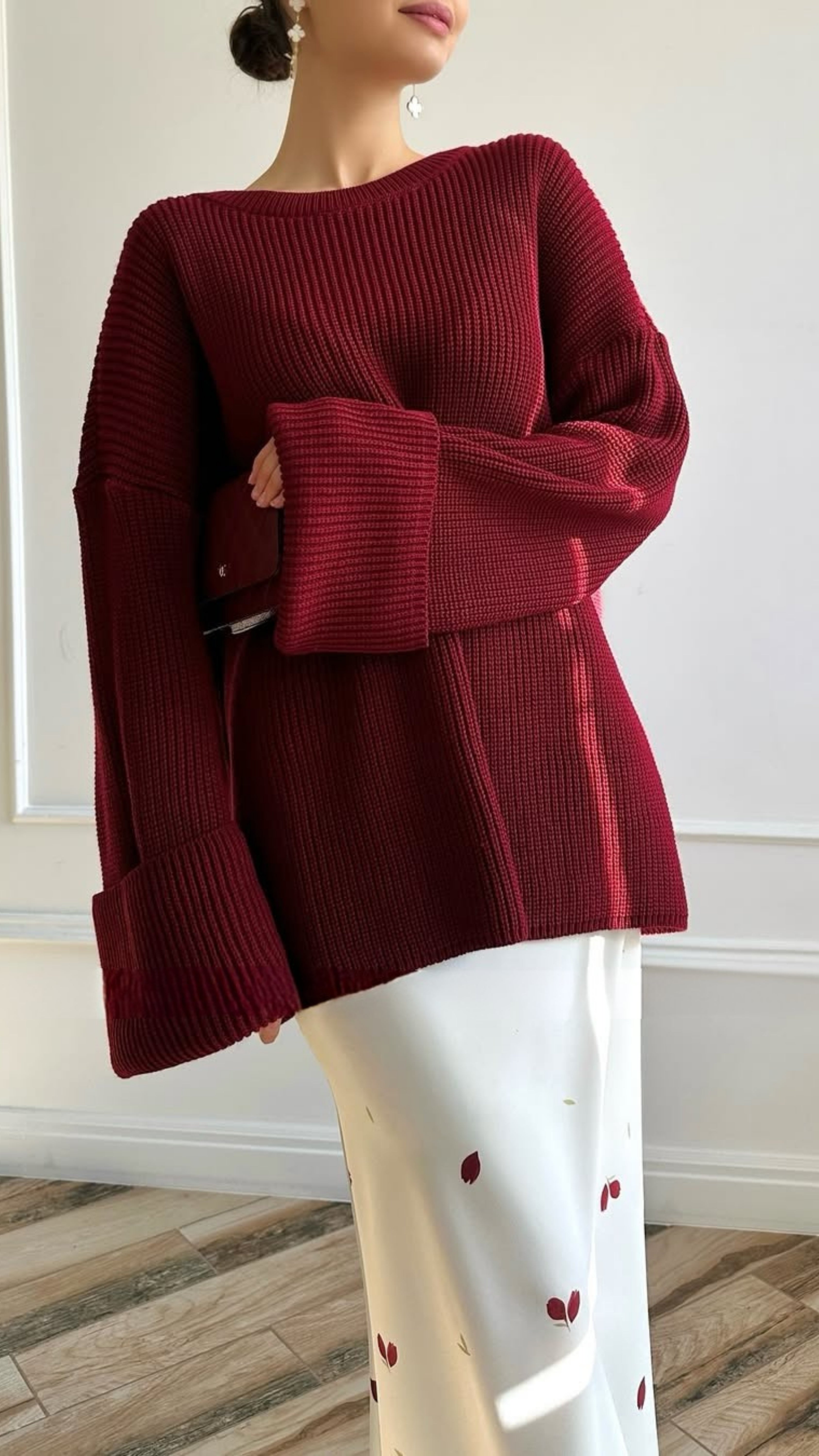 2-teiliges Set in Bordeaux