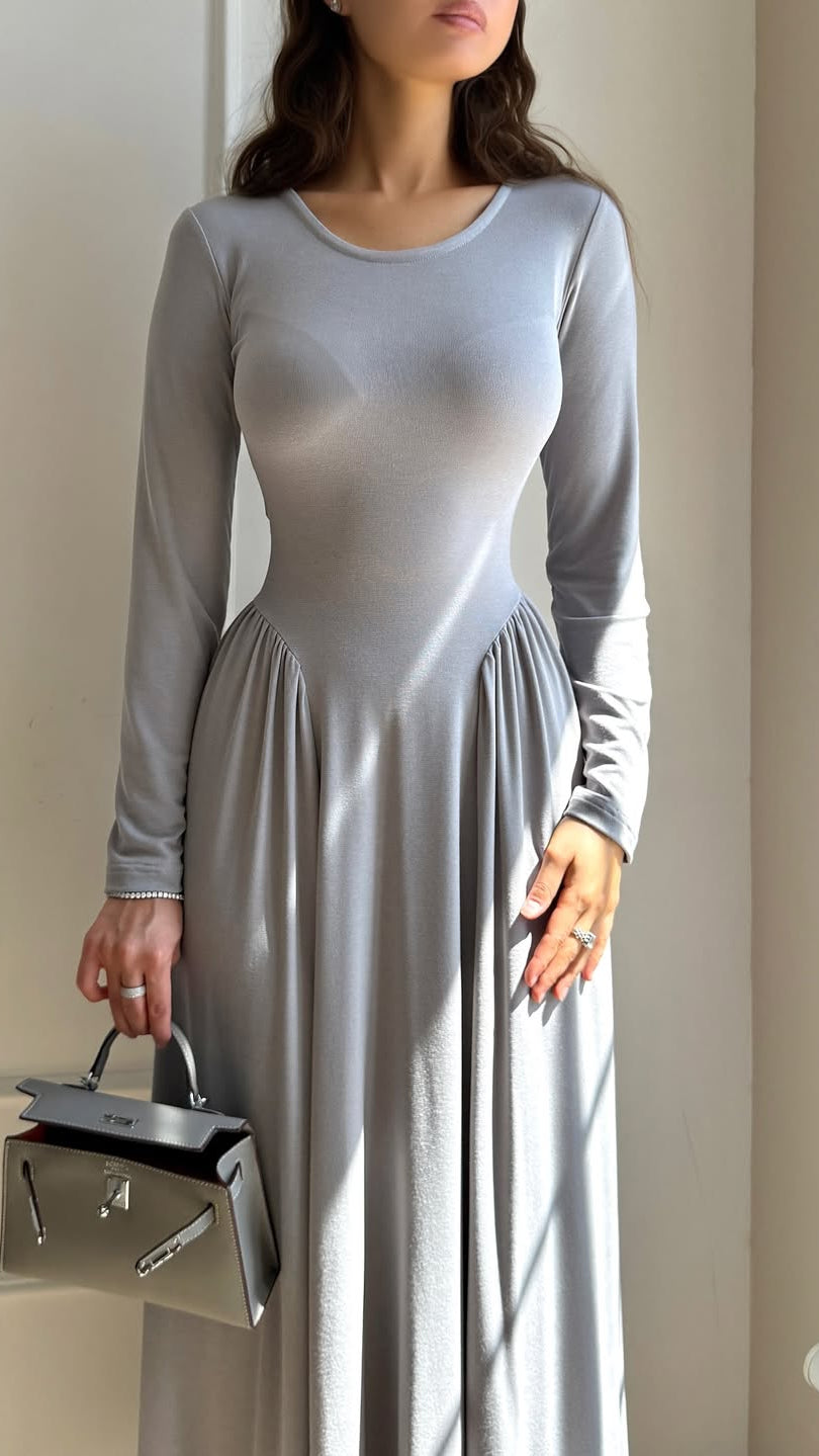 Elegantes Maxikleid mit langen Ärmeln